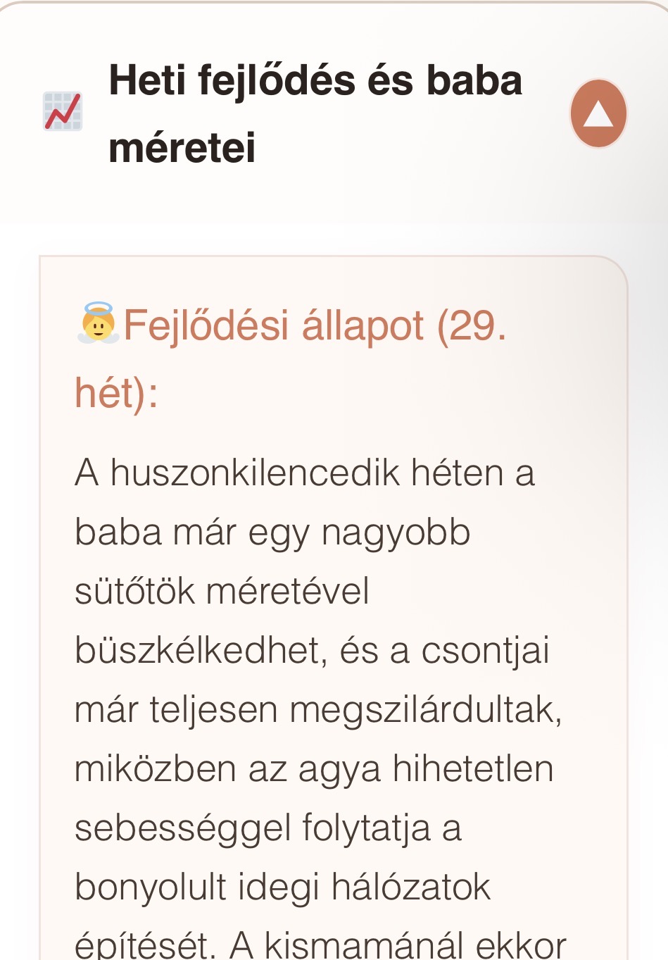 Heti fejlődés